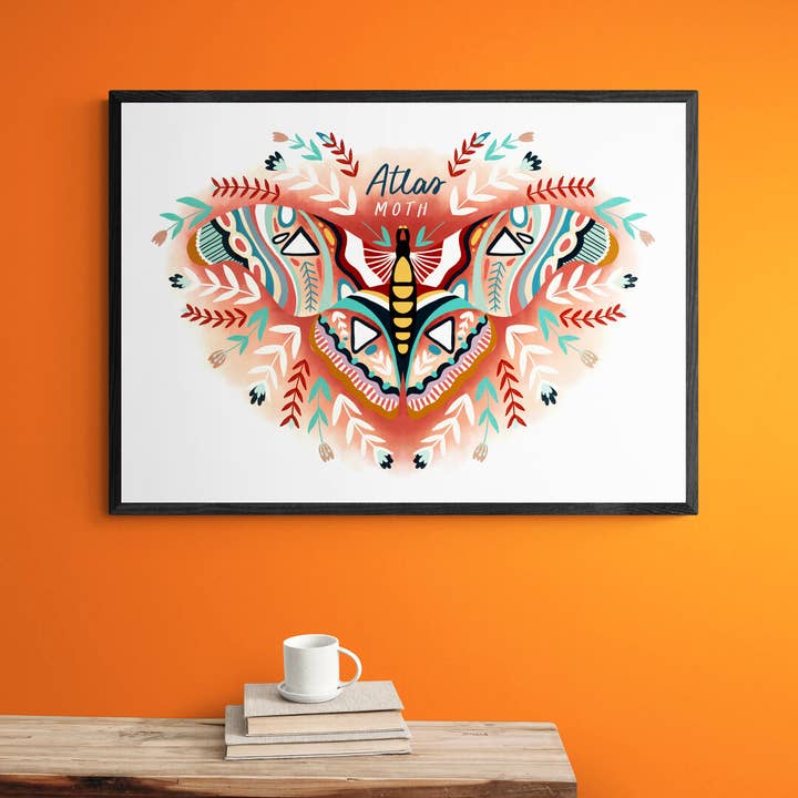 Atlas Moth Art Print for wholesale by The Sunshine Bindery