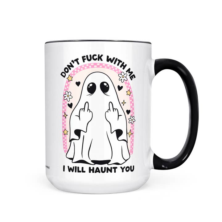 Don't F With Me Ghost Mug - Funny Halloween Coffee Mug for wholesale by coco+bie designs
