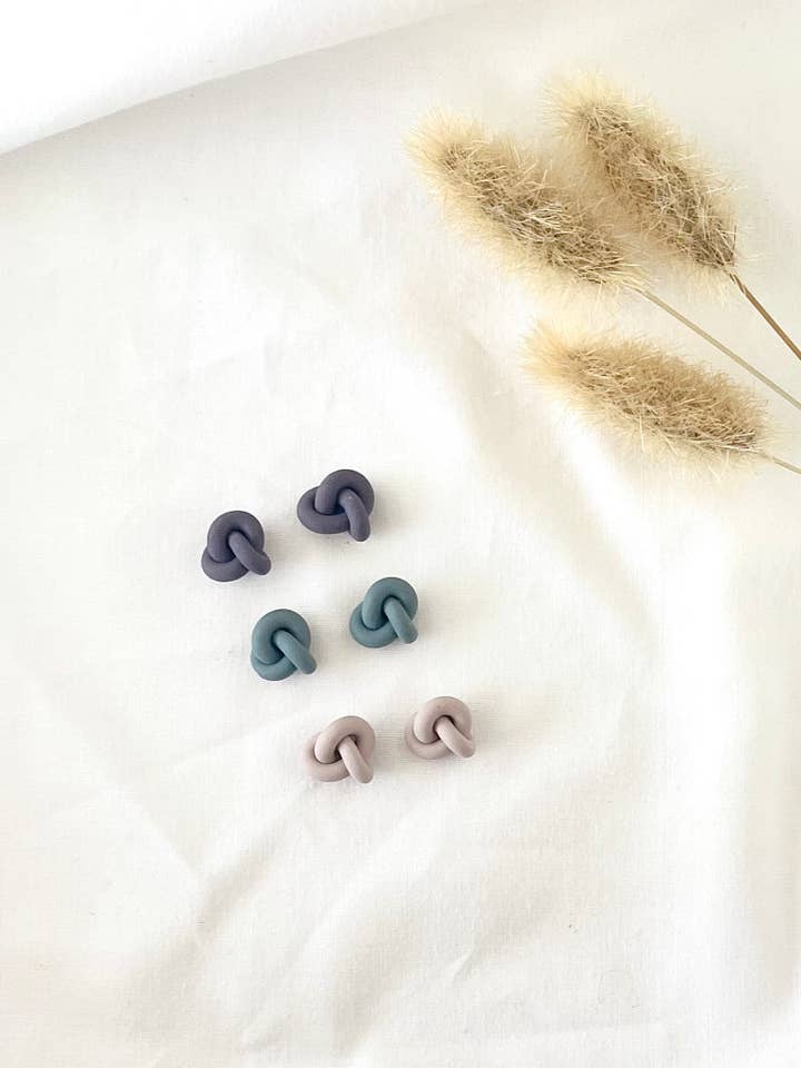 Knot stud 3 pk | Handmade polymer clay earrings for wholesale by MN Clay Co
