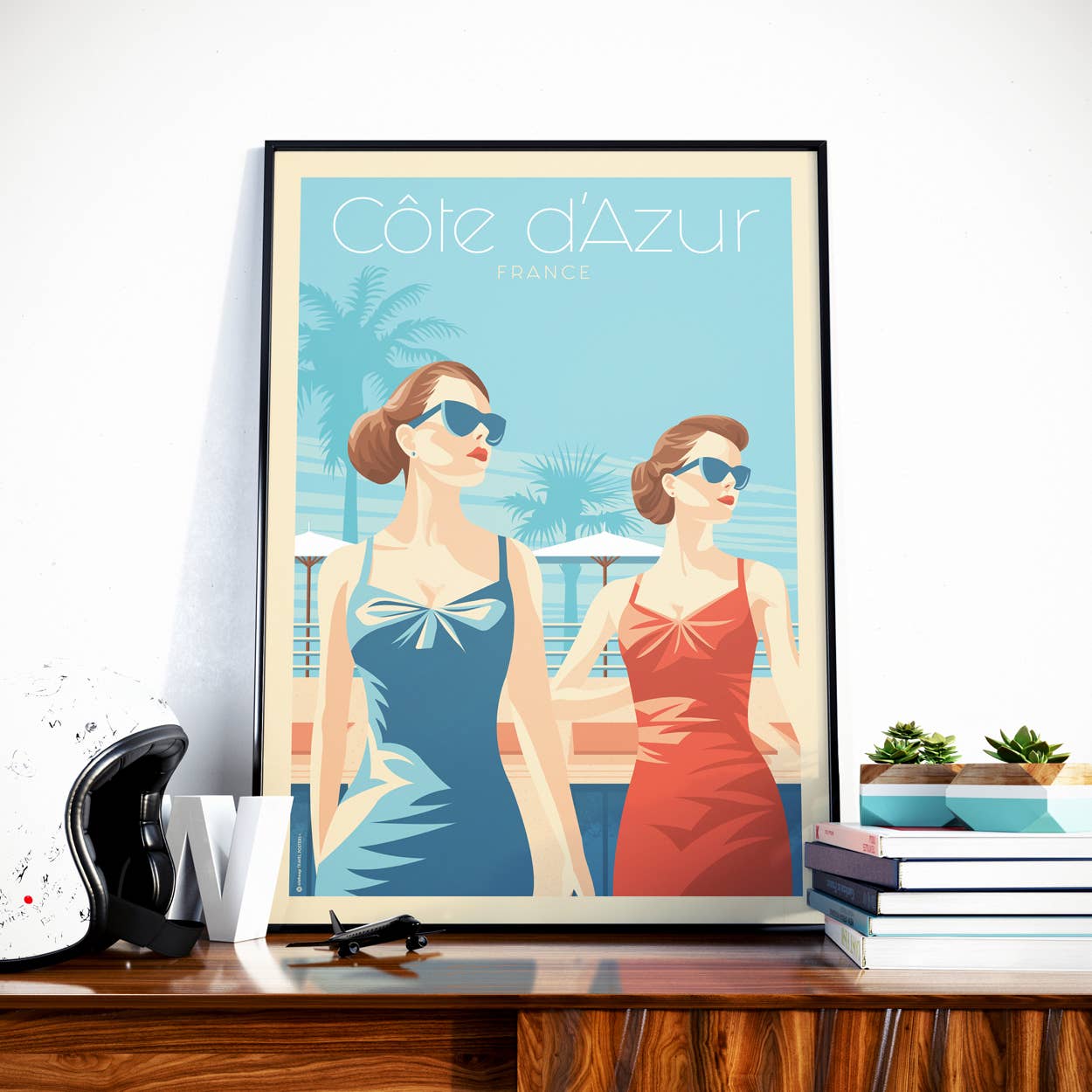 Olahoop Travel Posters - Wholesale Poster - French Riviera Travel Poster - Ladies0