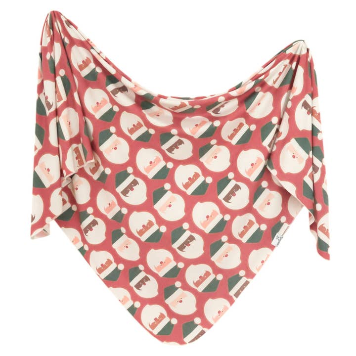 Knit Swaddle Blanket - Claus for wholesale by Copper Pearl