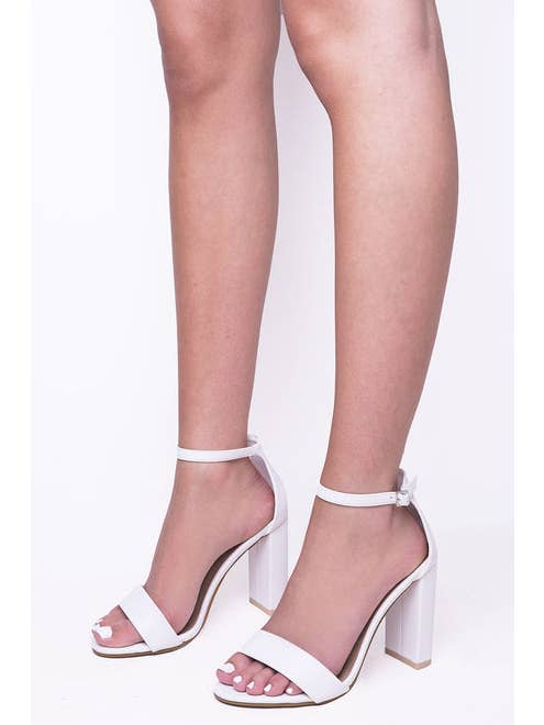 No Doubt Shoes - Wholesale High heels – Women’s - Barely There Strappy Block Heels10