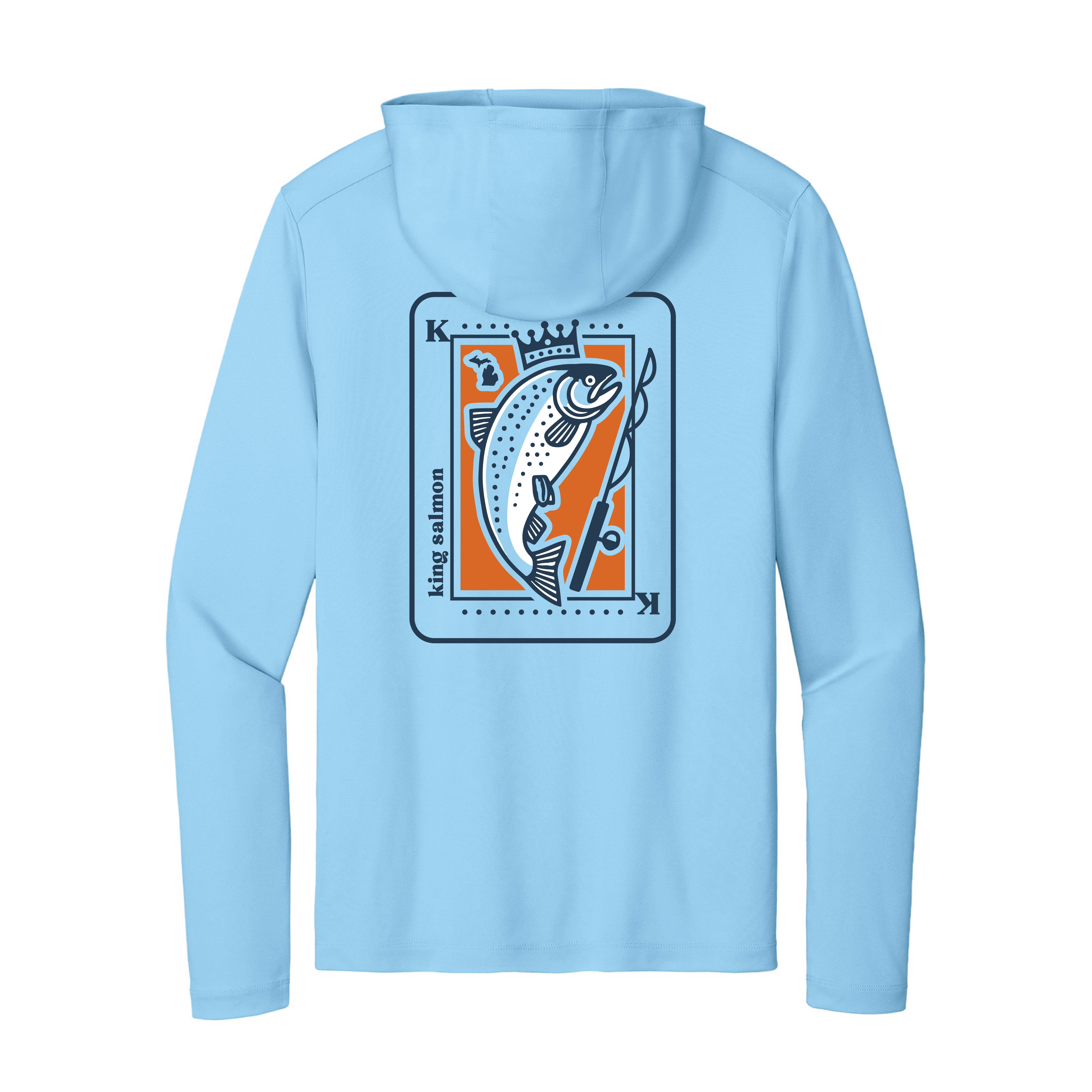 Stuck on Michigan - Vente Sweat à capuche – unisexe - Hoodie de performance Michigan King Salmon UPF 50+7