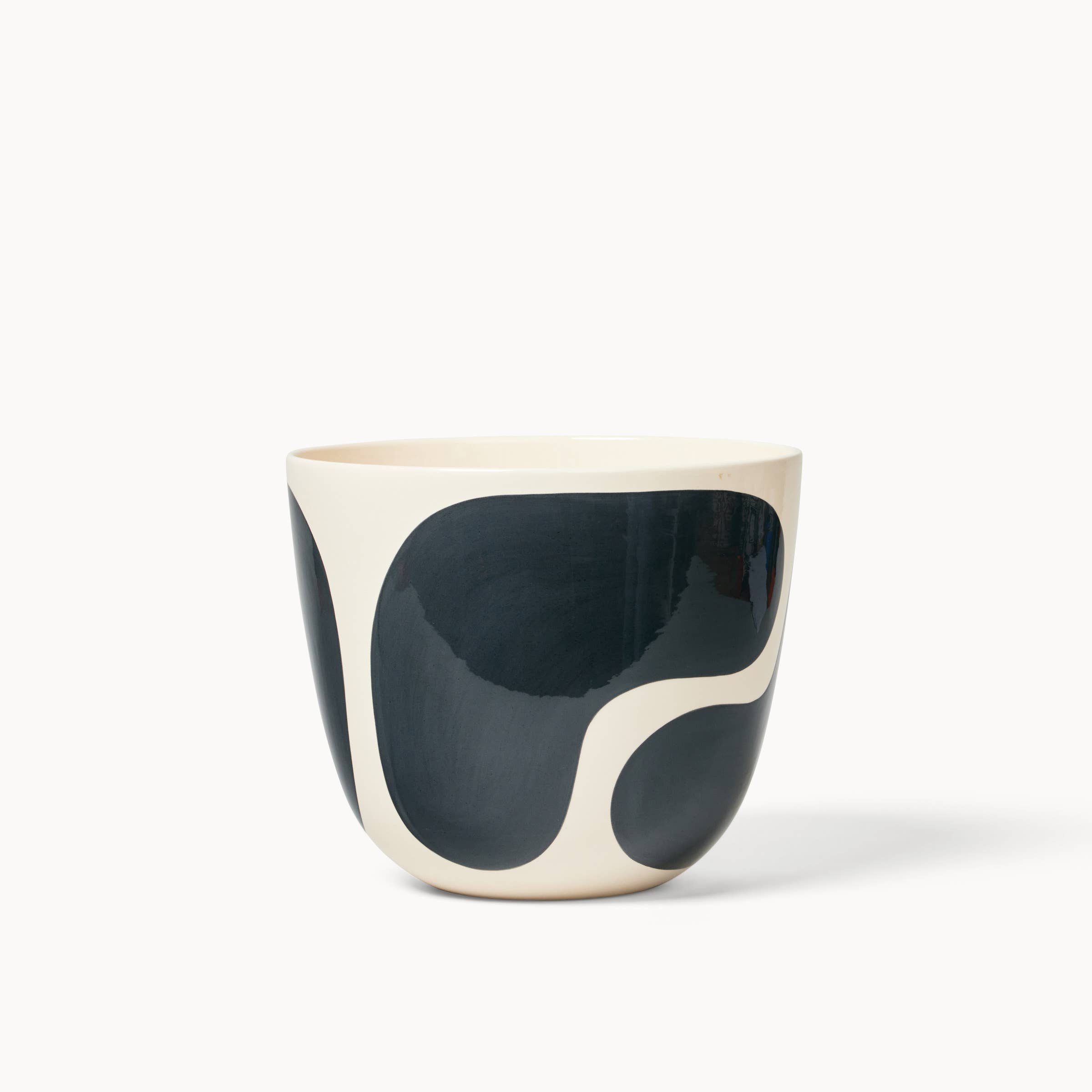 Franca - Wholesale Plant Pot - Black Color Block Planters (gloss)8