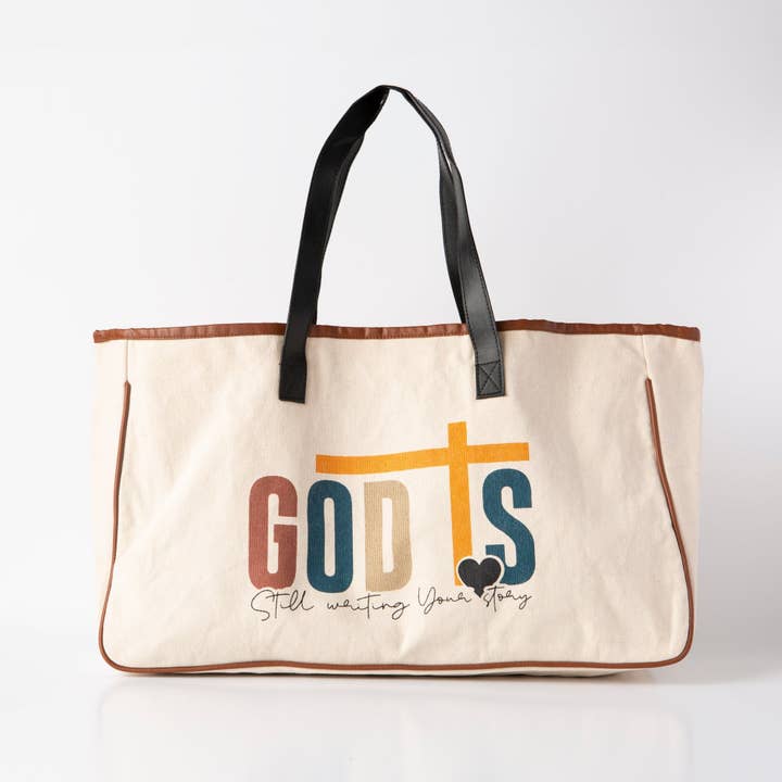 God Is Canvas Tote Bag for wholesale by Love in Faith