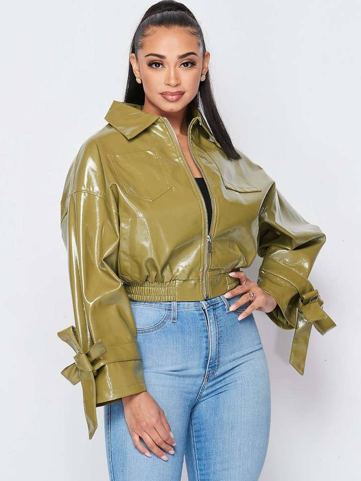 LANGÄRMLIGE PU-JACKE für den Großhandel von RIVIR