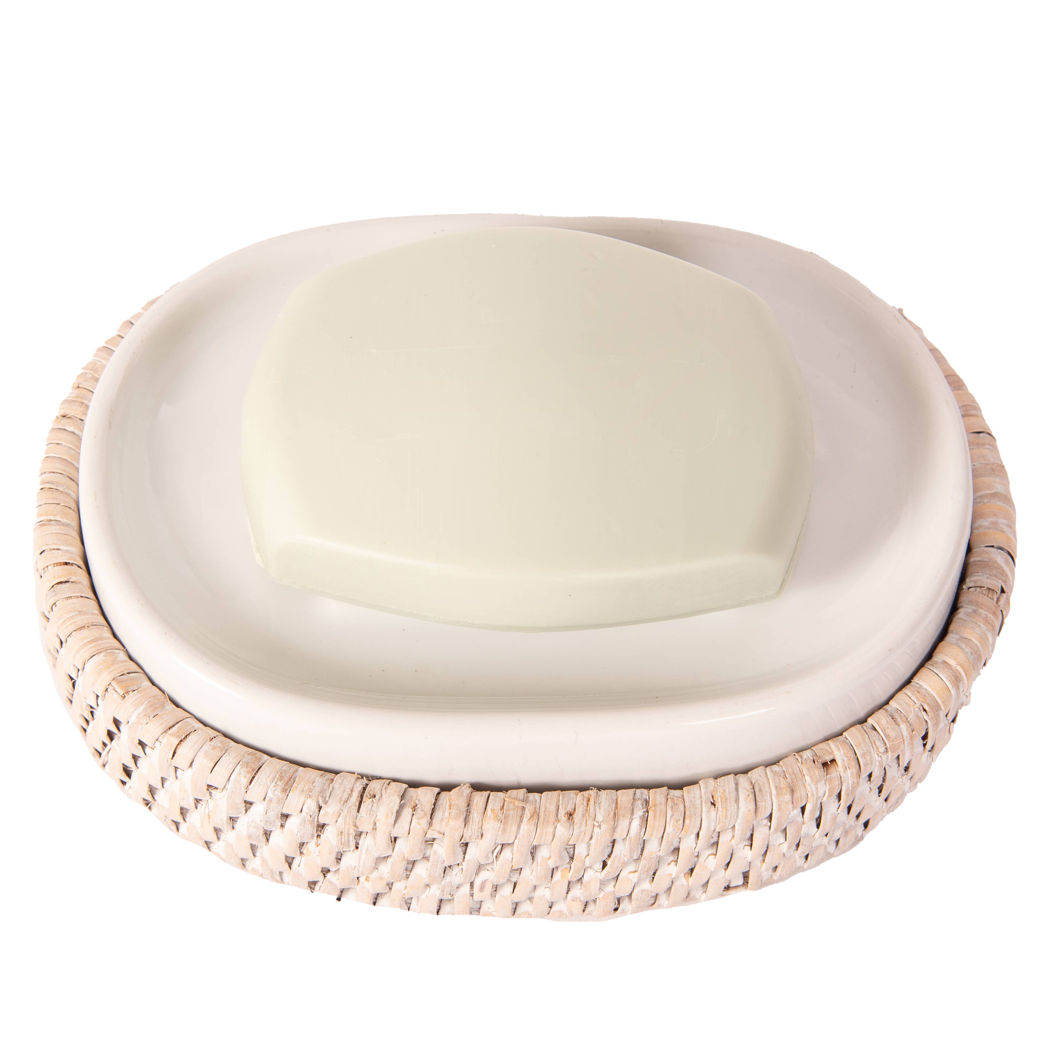 Artifacts Trading Company – Engroshandel Sæbeskål til bad – Rattan oval sæbeskål med keramisk indsats13