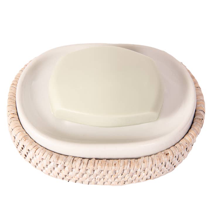 Artifacts Trading Company – Engroshandel Sæbeskål til bad – Rattan oval sæbeskål med keramisk indsats13