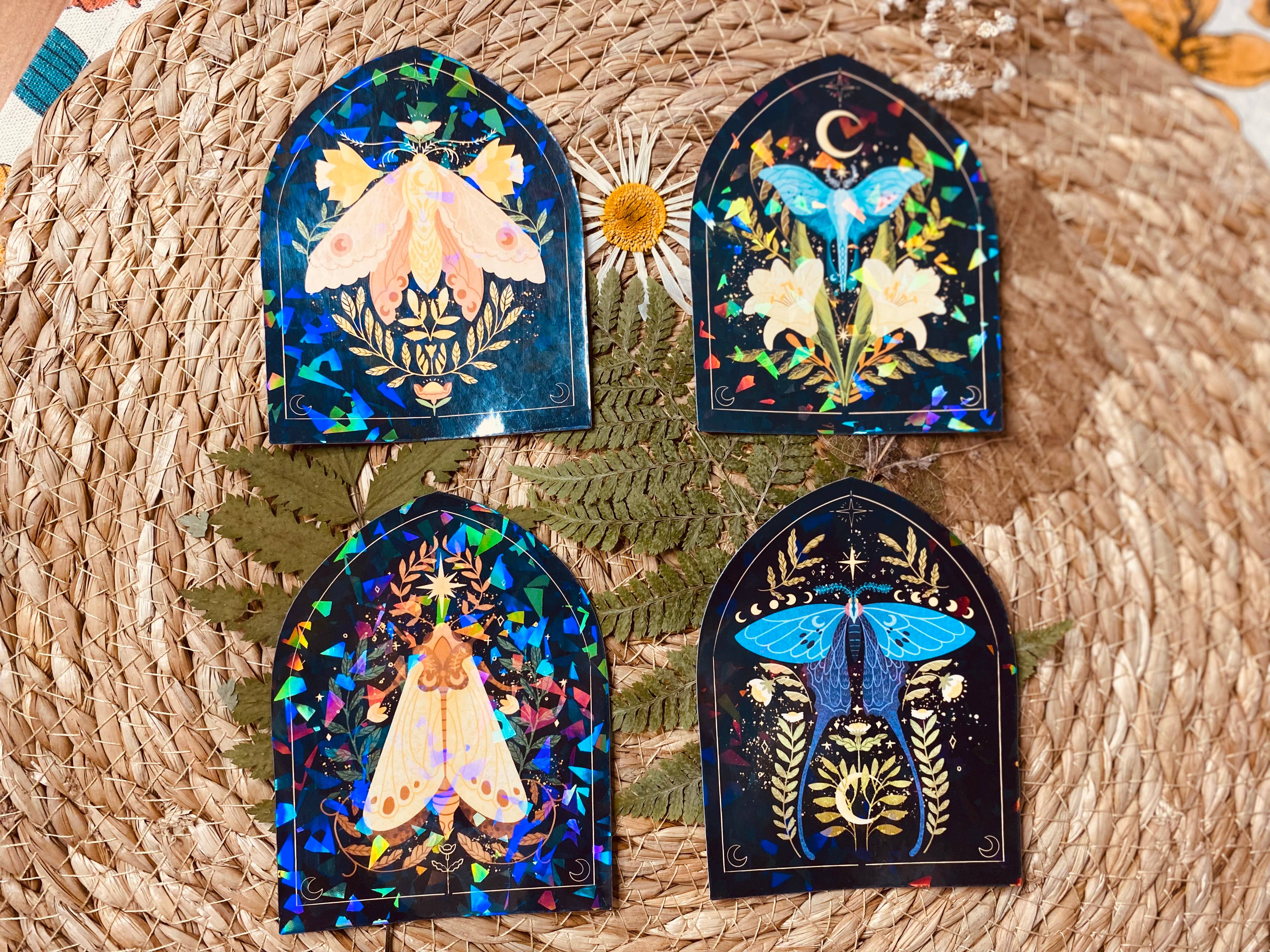 Split Moon Studios - Venta al por mayor Pegatina - Pegatinas de vinilo holográficas con mariposas para Bullet Journal6