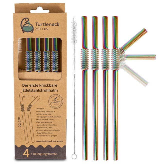 NUTS Innovations - Wholesale Drinking Straw - bendable stainless steel drinking straw set of 41