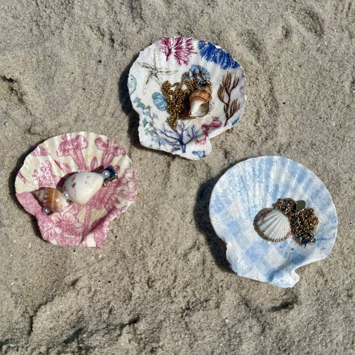 The Mermaid Grotto - Wholesale Jewelry Dish - Seashell Trinket Dishes - Scallop Shell Jewelry Holders, Mermaid Gift, Ocean Lover1