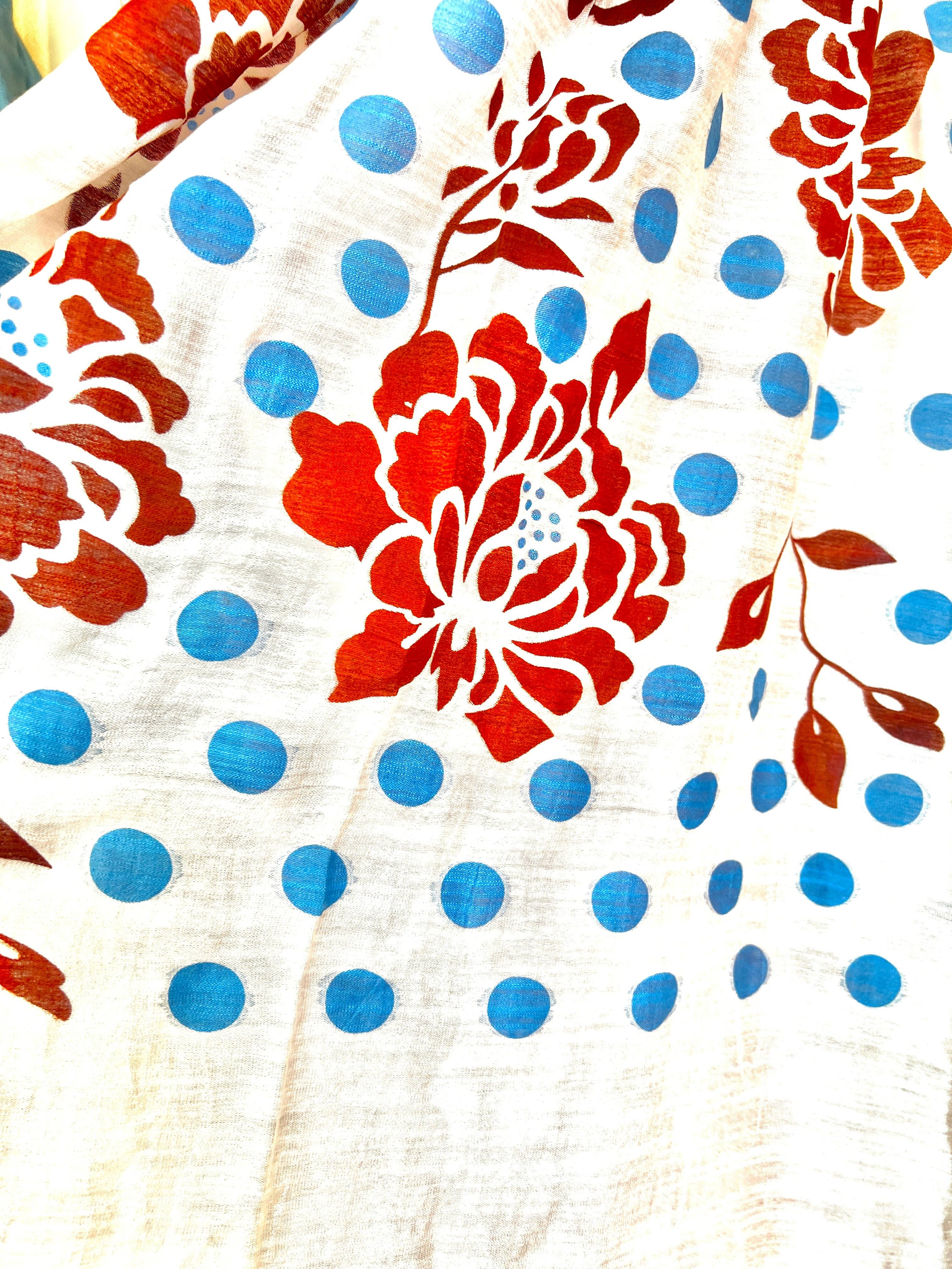 Wooven - Wholesale Scarf - Women's - Screen Printed Silk Blend Scarves in 13 colors and patterns, hand printed in Vietnam14