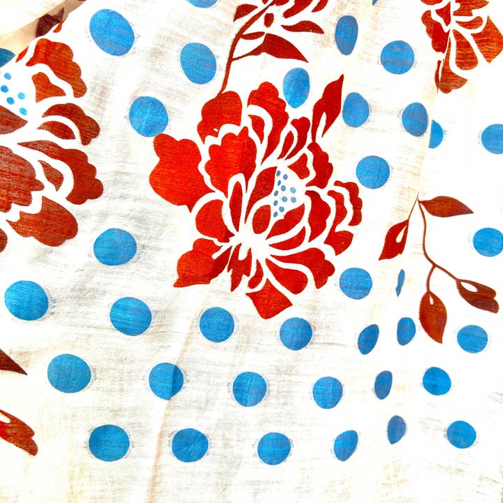 Wooven - Wholesale Scarf - Women's - Screen Printed Silk Blend Scarves in 13 colors and patterns, hand printed in Vietnam14