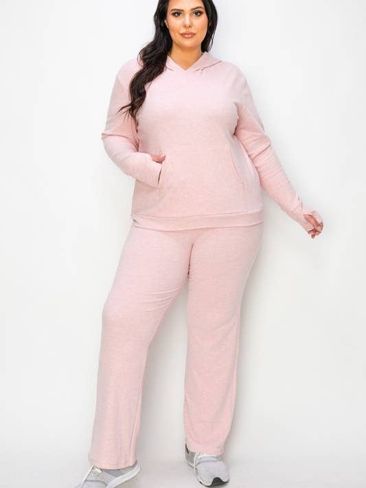 Ultra blød hættetrøje med tommelfingerhul og buksesæt for engroshandel hos Yelete