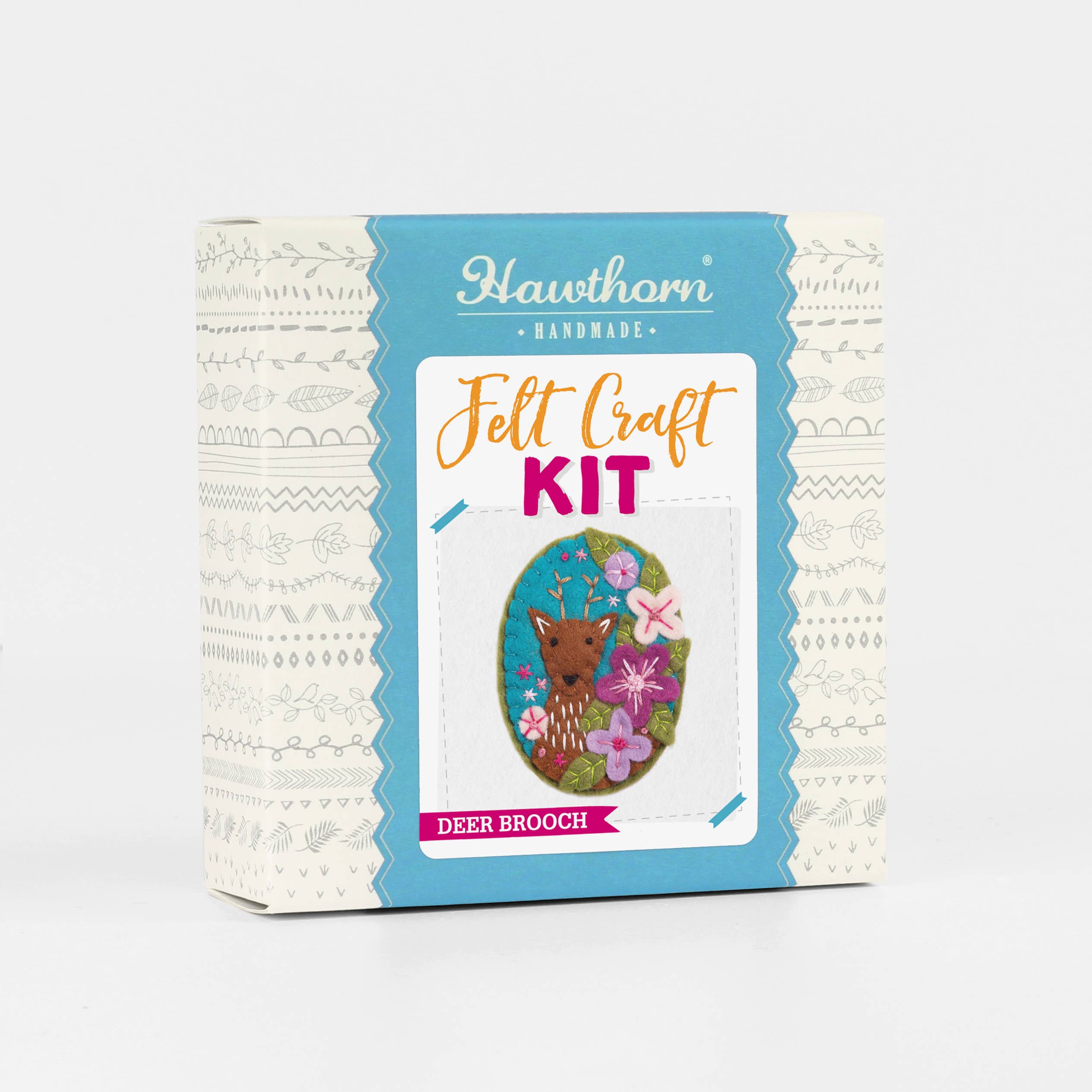 Hawthorn Handmade (US Duties Paid) - Vente Kits de couture - Kit de broche en feutre de cerf | Kit d'artisanat complet1