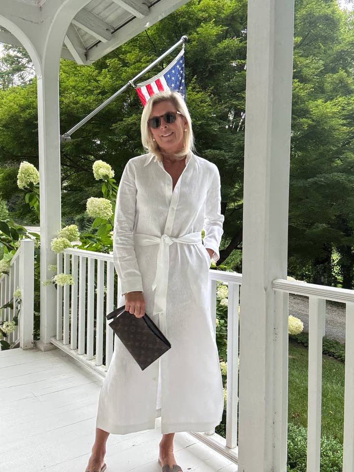 Katerina Button Down Dress in White for wholesale by Vanessa Fox