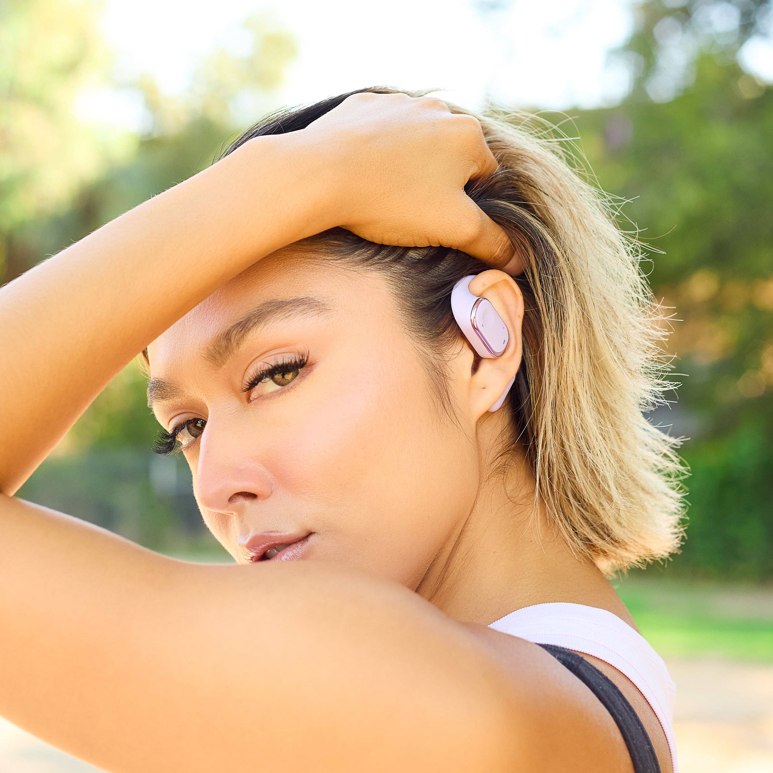 Groovz Audio – wholesale Headphones – Groovz Open-Ear True Wireless Headphones with Smart Battery Display4