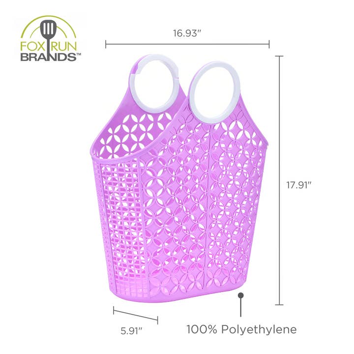 Fox Run Brands - Wholesale Laundry Basket - Fox Run Garden Basket Purple, 6" x 14" x 18"