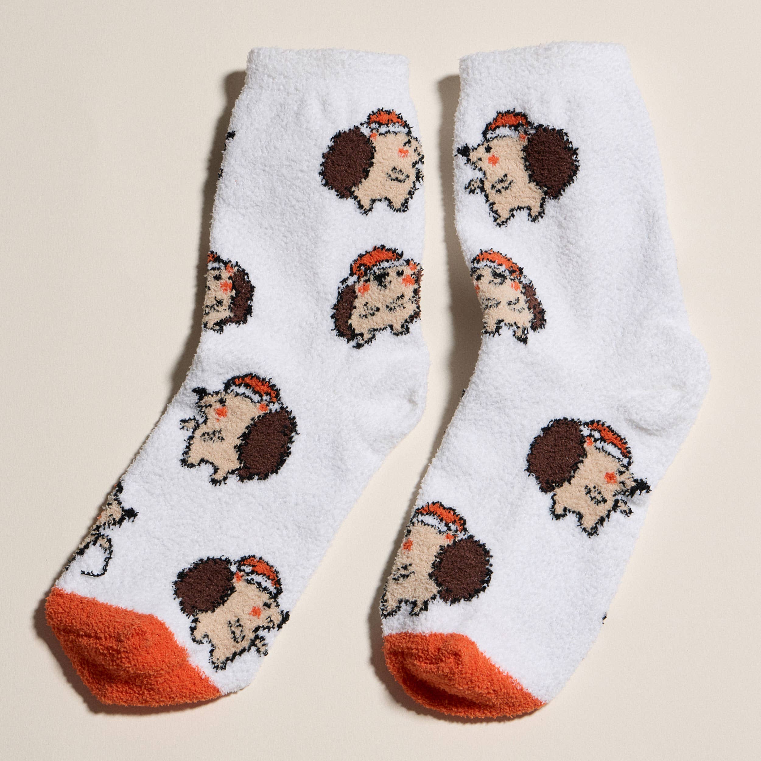 Hana - Wholesale Sokken - Dames - Kerstthema Bedrukte Winter Fuzzy Gezellige Sokken (4 Paar)3