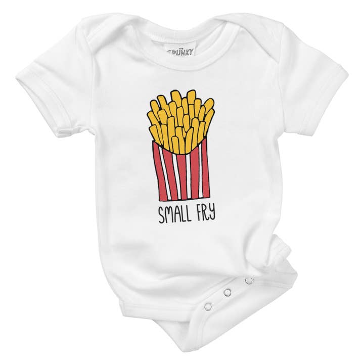 Spunky Stork - Wholesale Screen Printed T-Shirt - Kids - Small Fry French Fries Organic Baby Bodysuit Toddler Shirt