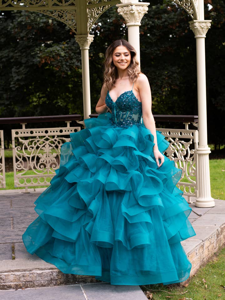 Luella Teal Green for wholesale by Ruby Prom