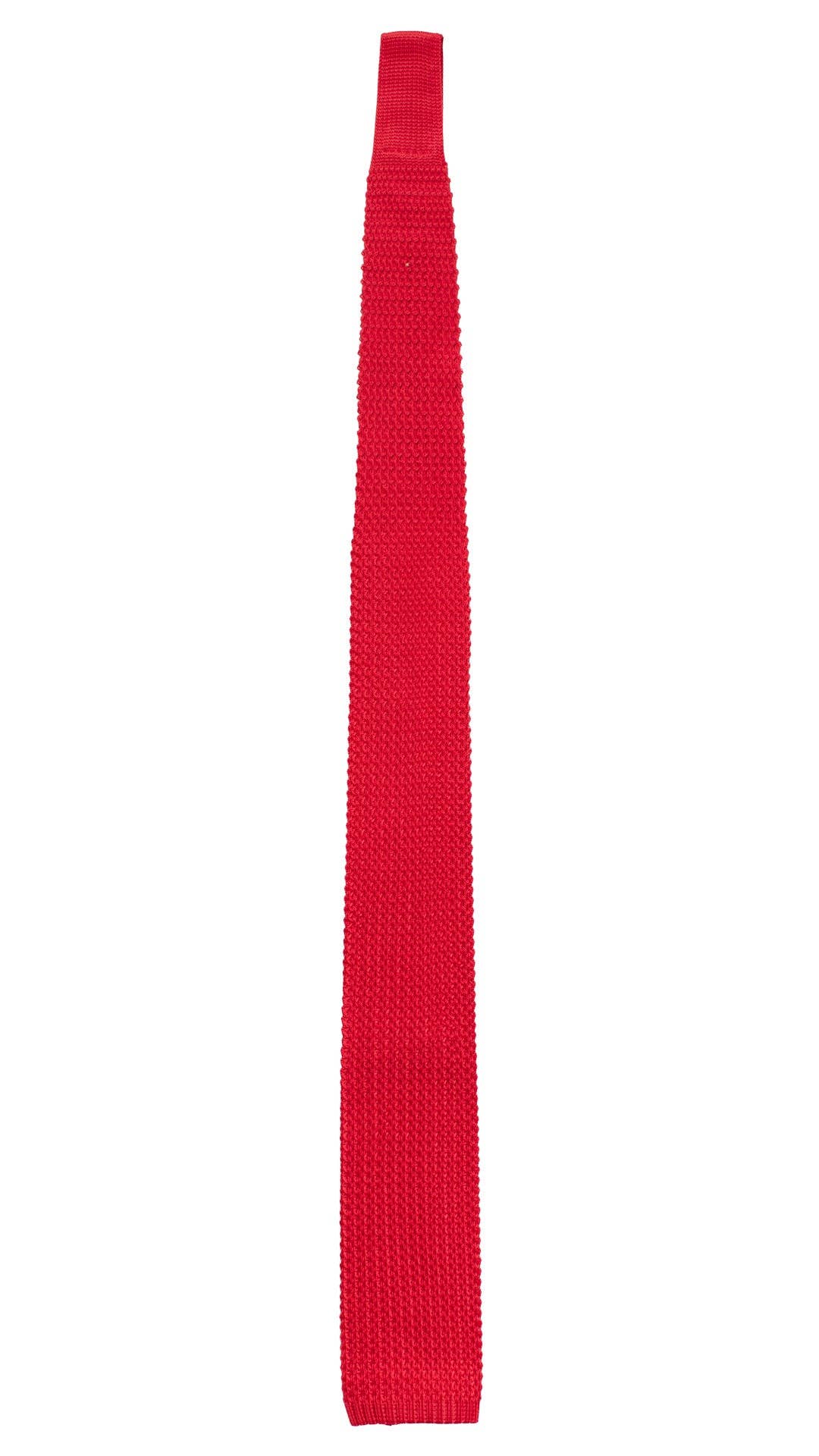 Graffeo Cravatte – wholesale Necktie – Men’s – Solid Red Silk Knit Tricot Tie TRI9402
