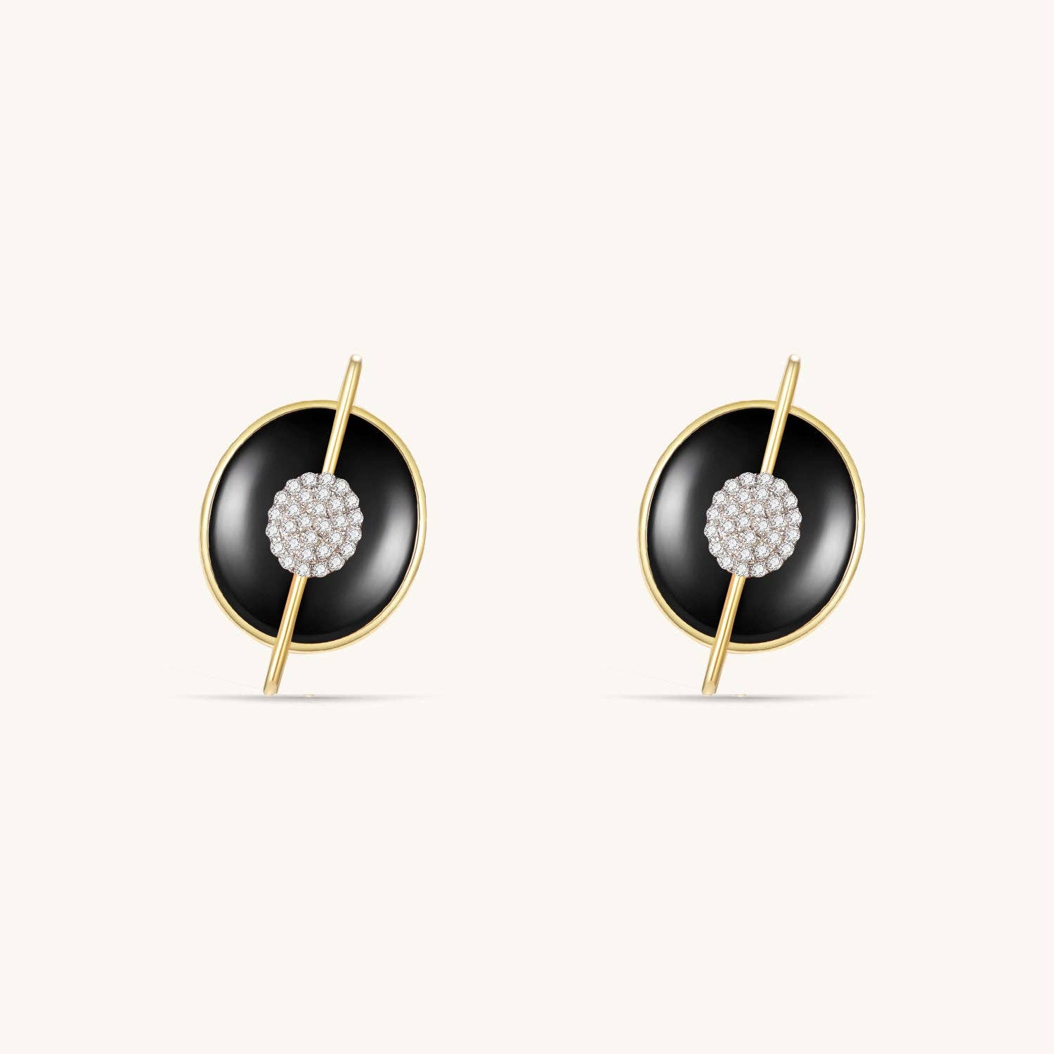 Luniverse London - Wholesale Cocktail/Statement Ring - Planet Mercury Black Onyx Stud Earring0