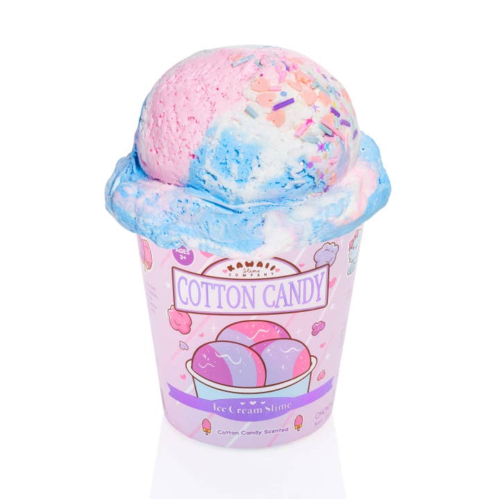 Kawaii Slime Company - Wholesale Putty/Slime - Kids - Cotton Candy Scented Ice Cream Pint Slime (5pcs/case)