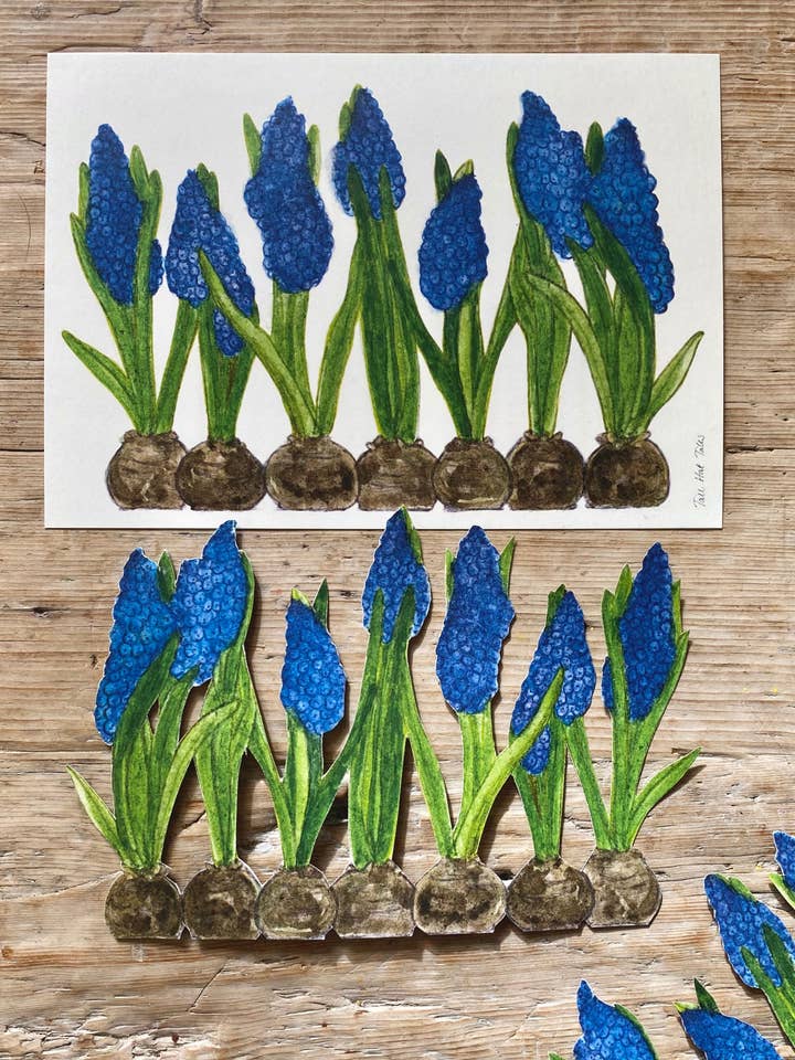 Ritagli di carta Giacinti a grappolo per la vendita all'ingrosso da parte di Tall Hat Tales