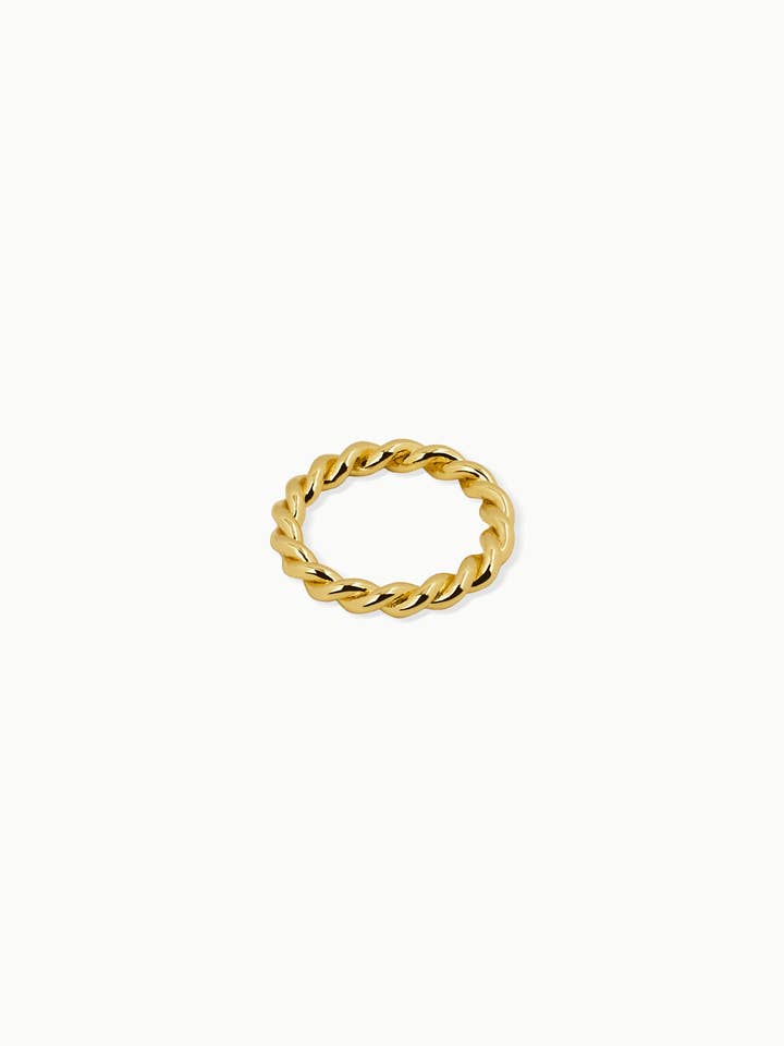 Anillo de oro con forma de cuerda mediana para venta al por mayor de Ounce