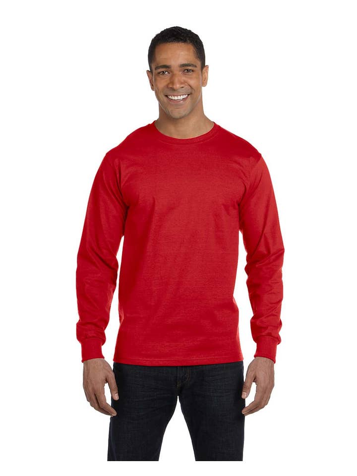 Total Apparel - Wholesale T-Shirt - Unisex - Gildan Dryblend 50/50 Long Sleeve Blank T-Shirt | 84004