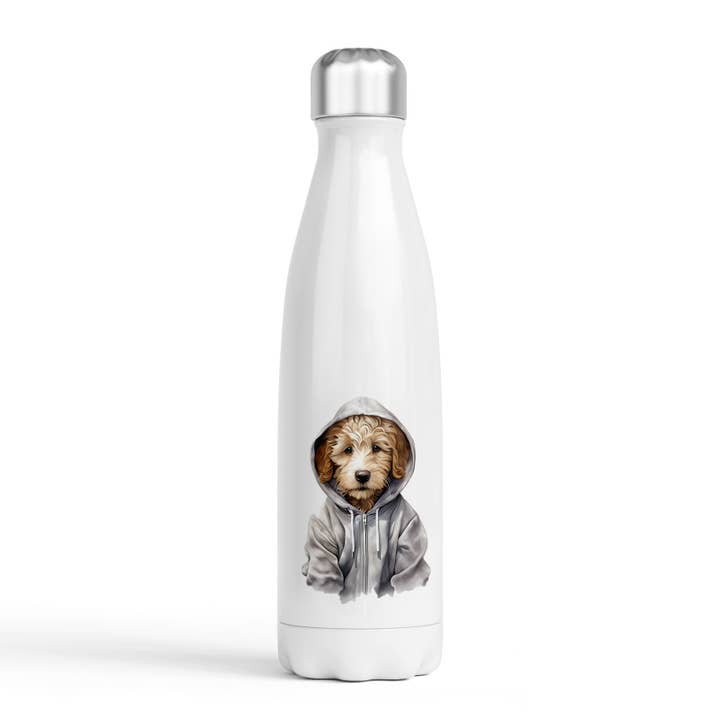 Garrafa de Água Cães com Capuz - 500ml - Golden Doodle por atacado de Noble & Page