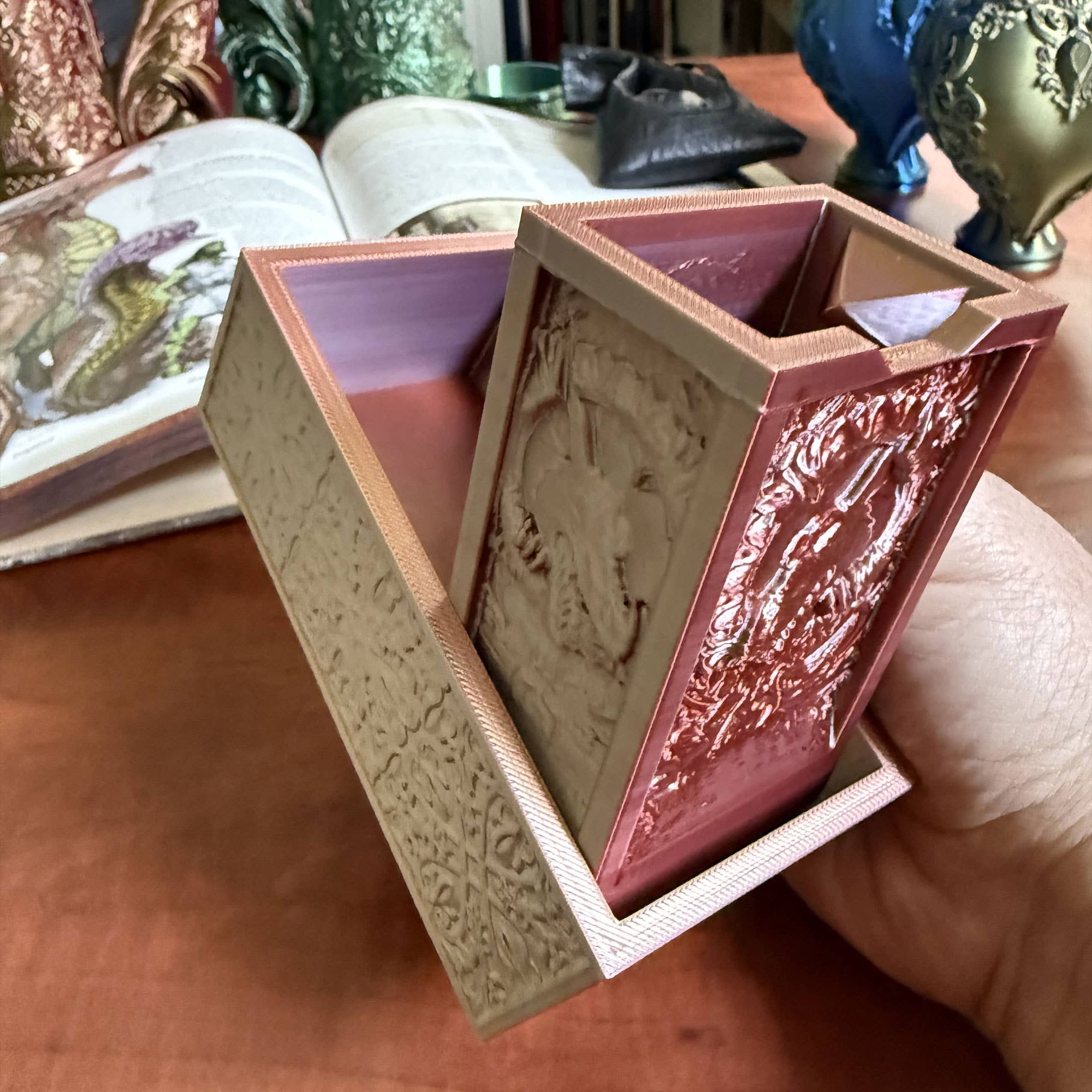 American Carver LLC - Wholesale Dice - Folding Dragon Dice Tower & Storage | TTRPG, D&D, TCG, CoC4
