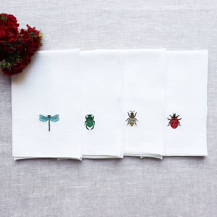 Giardino Segreto - Wholesale Dinner & Cloth Napkin - INSECT pure linen napkin