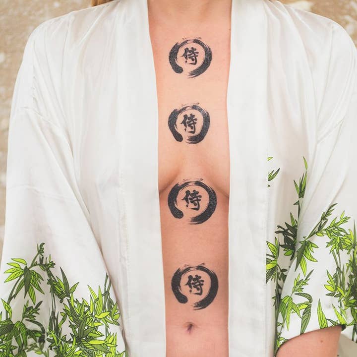 SAMURAI-tatoeage (verpakking van 2) voor wholesale door Tattoonie