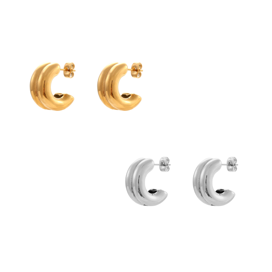 Sunny Sunday - Wholesale Hoop Earrings - Double Hoops Earrings2