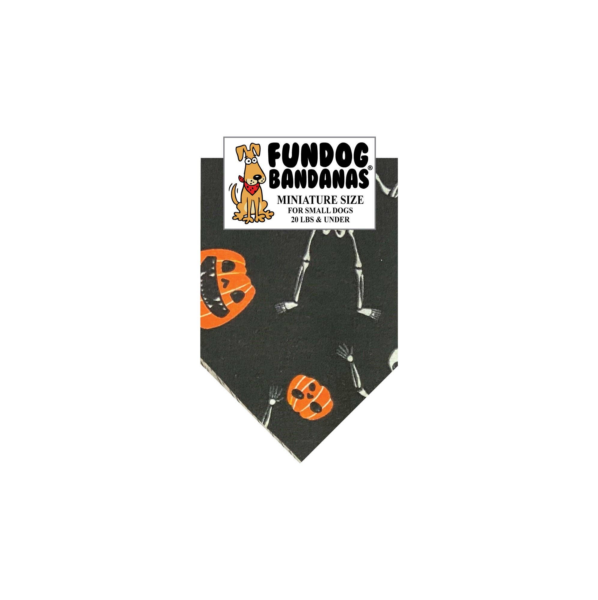 5 Pack - Skeletons & Pumpkins Dog Bandana for wholesale on Faire1