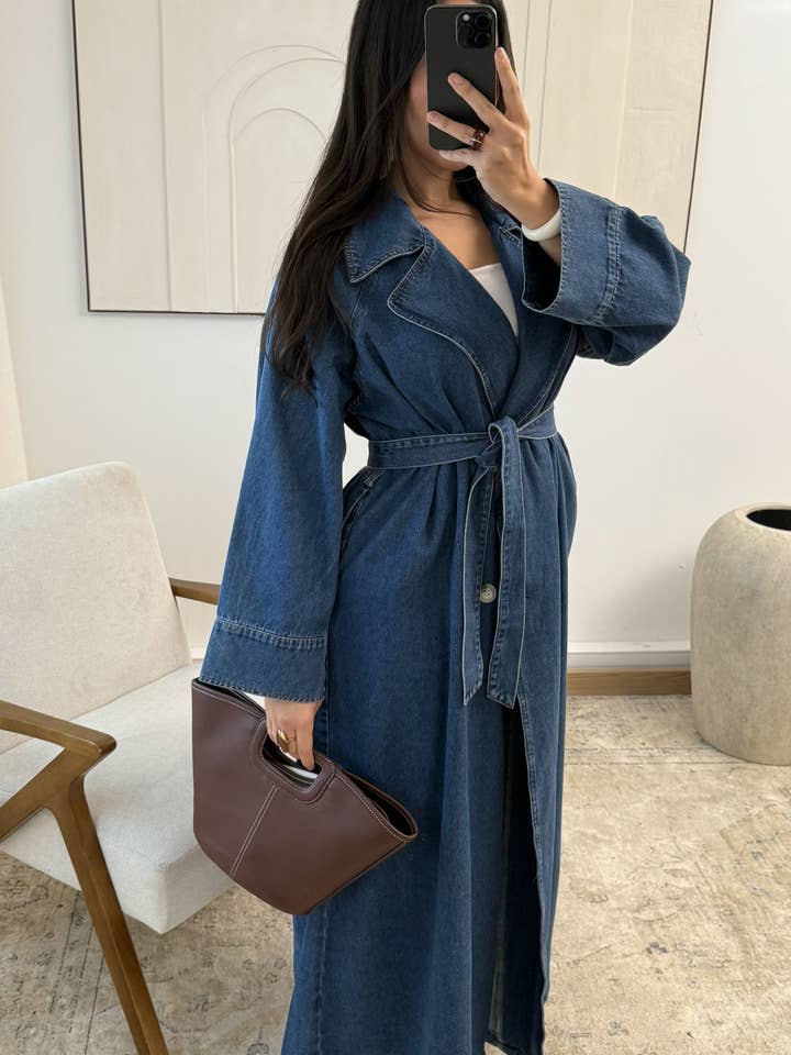 Veste trench en Jean Louise B281 pour la vente par White Icy