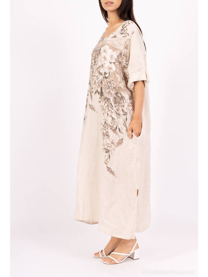 Shyloh - Wholesale Dress - Women's - Floral linen dress 14956