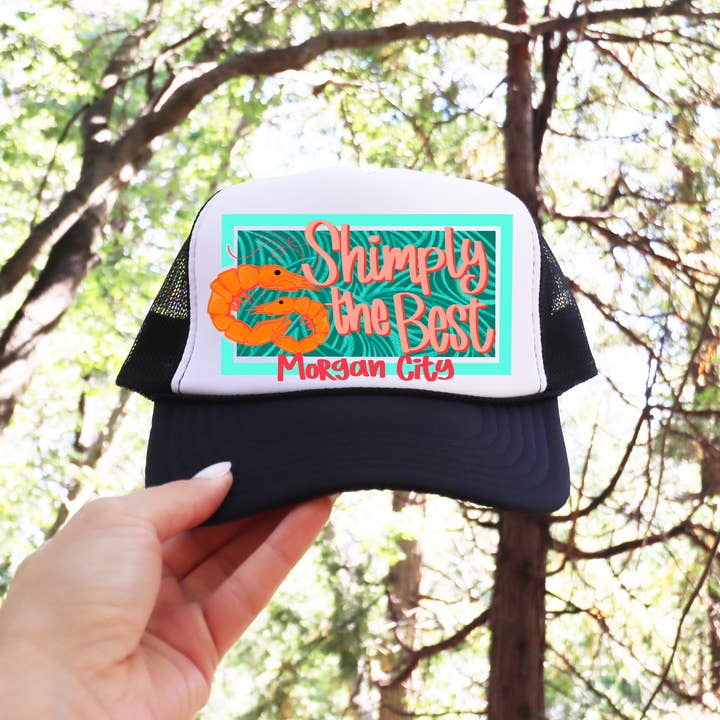 Shrimply the best trucker hat for wholesale by on the Bayou