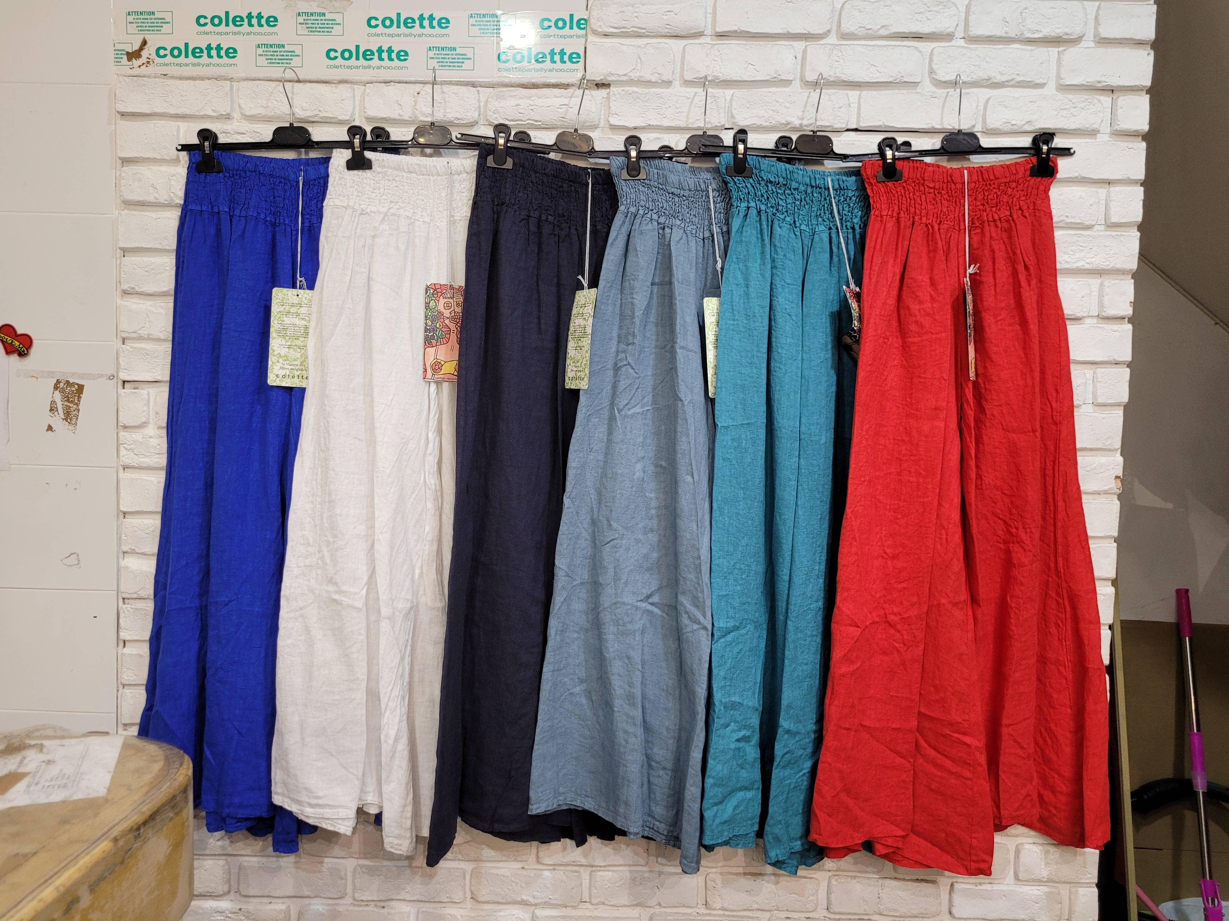 la maison des fibres naturelles - Wholesale Pants - Women's - Flared linen trousers 66031 100%LINEN66