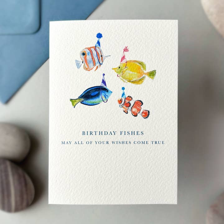 Honey and Incense - Wholesale Birthday Card - Birthday Fishes Card | Seas the Day0