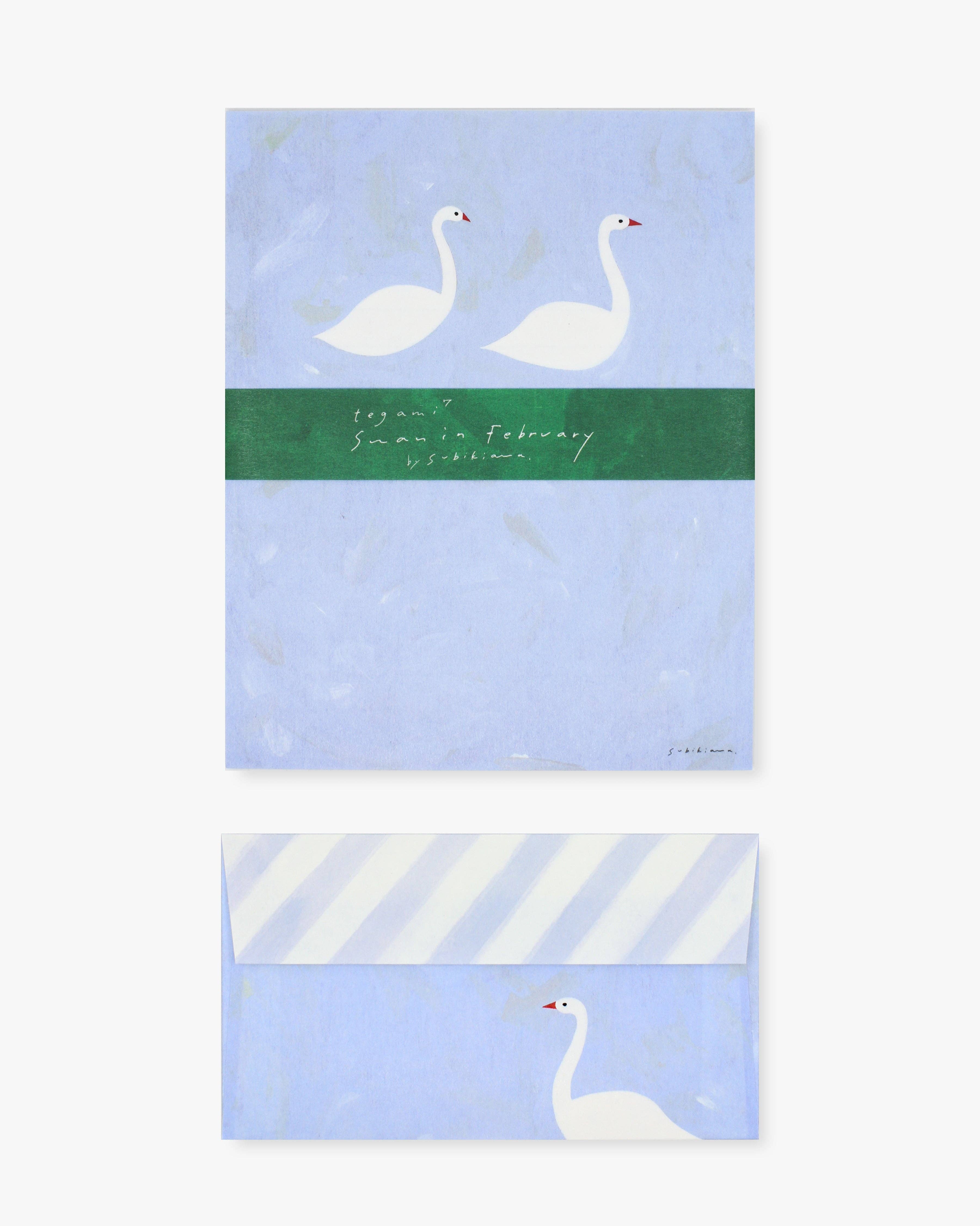 Her Winter Flowers - Wholesale Stationery/Notecard Set - Writing Set - Swan in February2