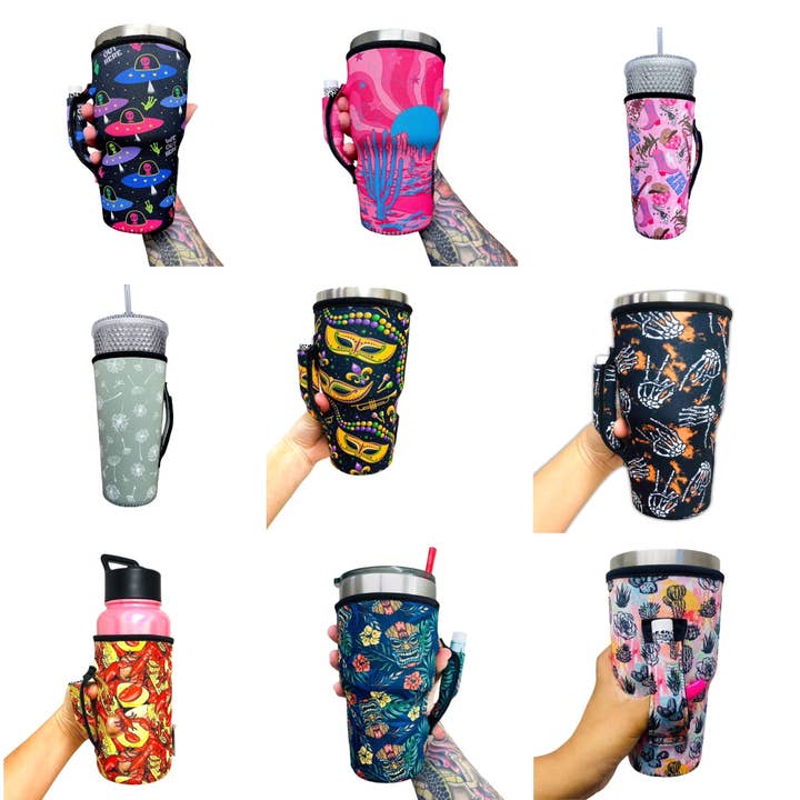 Confezione da 50 maniglie per bicchieri da 30 once per la vendita all'ingrosso da parte di Drink Handlers