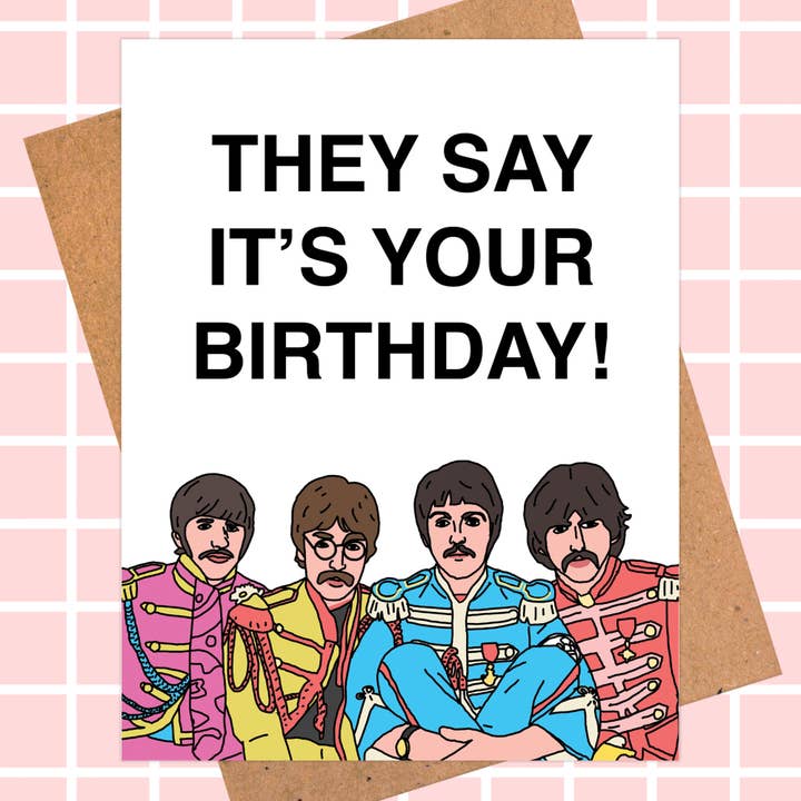 Pop Hot Cards - Wholesale Birthday Card - The Beatles Birthday Card | Pop Culture Card
