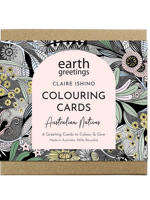 Colouring Cards Pack - Australian Natives for wholesale by Earth Greetings