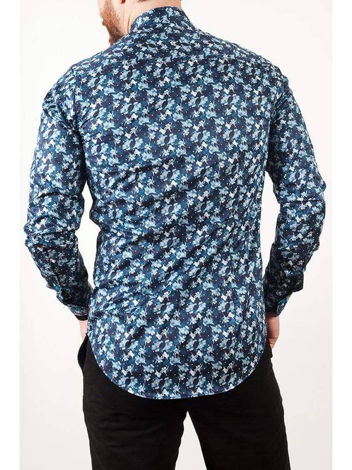 Aayat Menswear – wholesale Buttoned-down shirt – Men's – MENS FLORAL SHIRT IN BUTTON-DOWN COLLAR