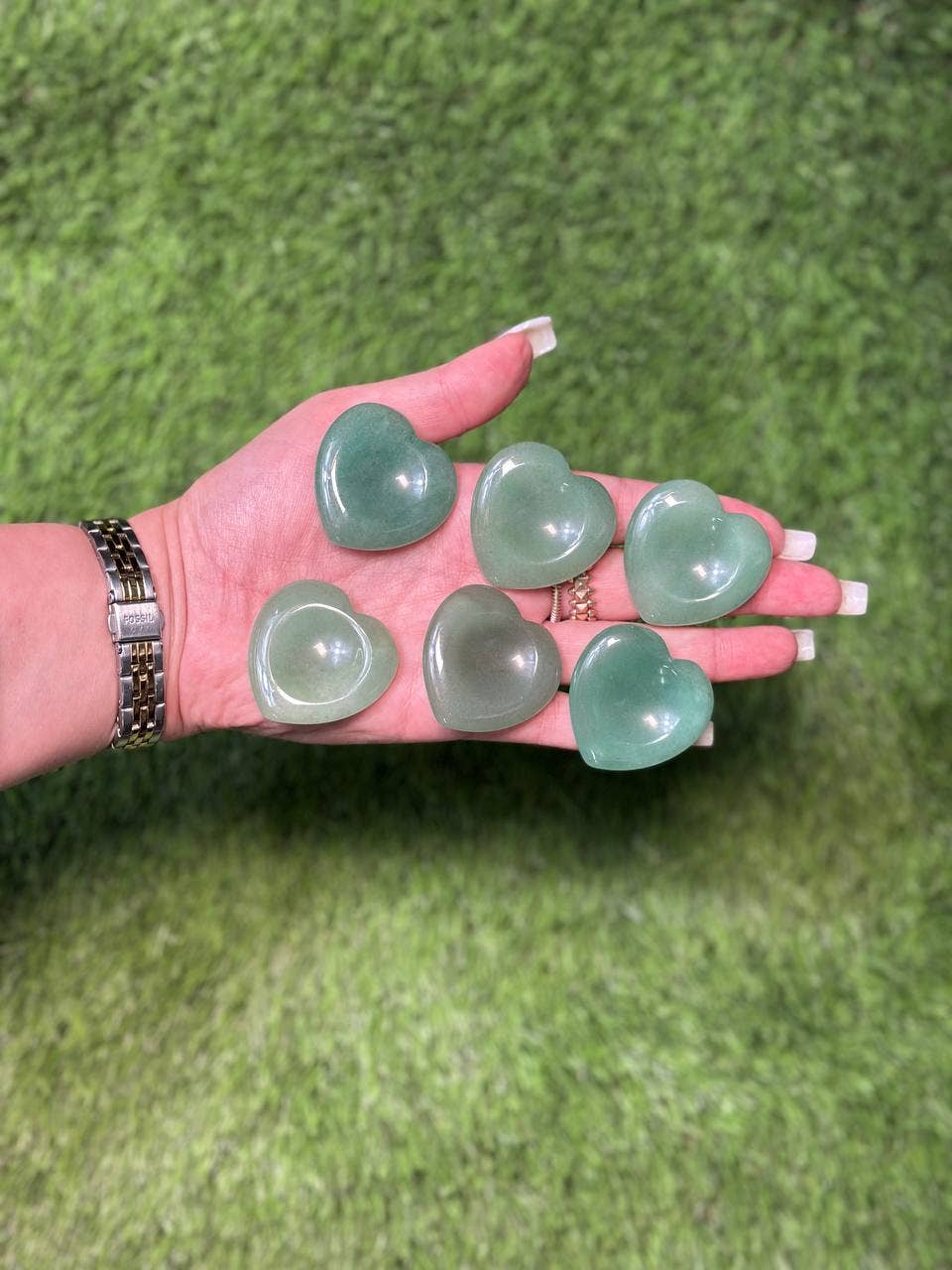 CaNatureLover - Vendita all'ingrosso Pietra/cristallo spirituale - Pietra del Sollievo a Forma di Cuore in Avventurina Verde | 1,5 Pollici0