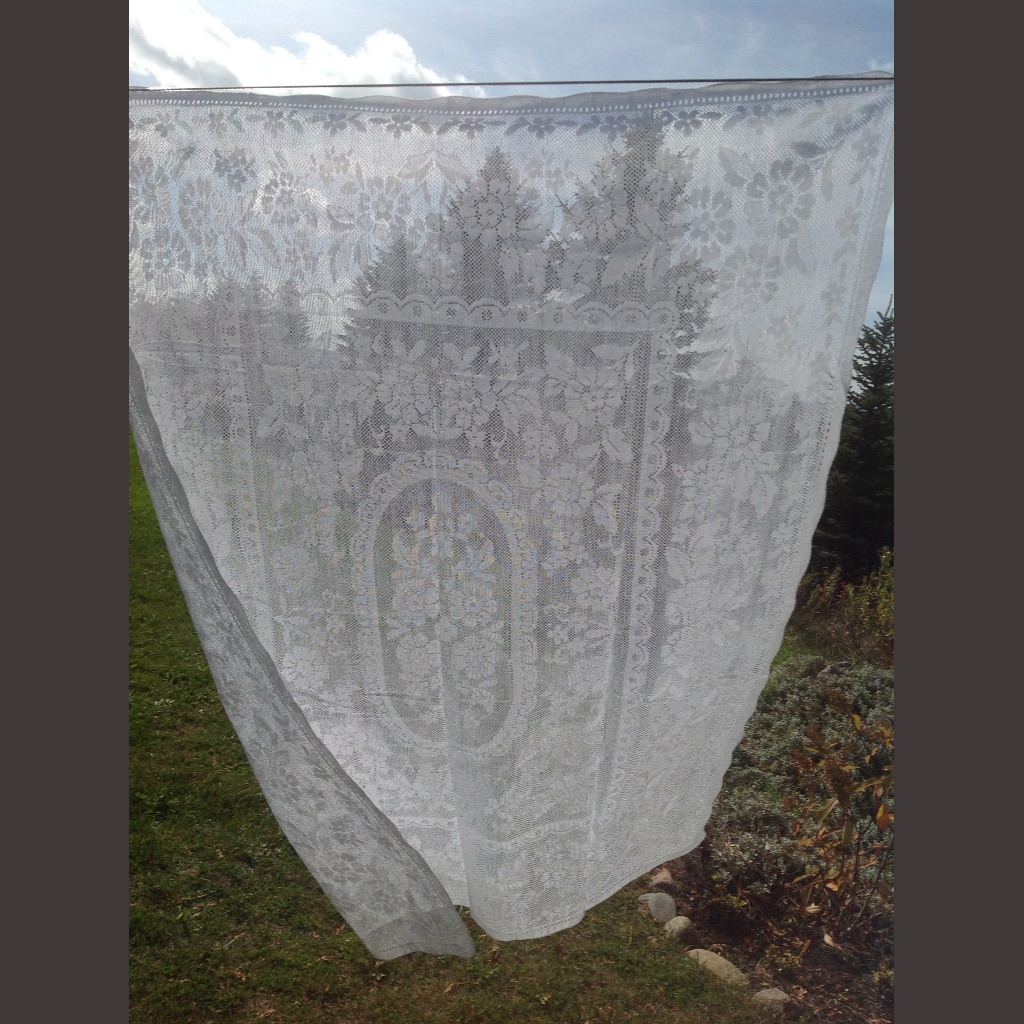 Eastern Sunrise Lace And Linens Inc. – Cortina por atacado – Painel de Cortina de Renda de Jardim de Flores Feito por Encomenda com Bainha para Varão Costurada3