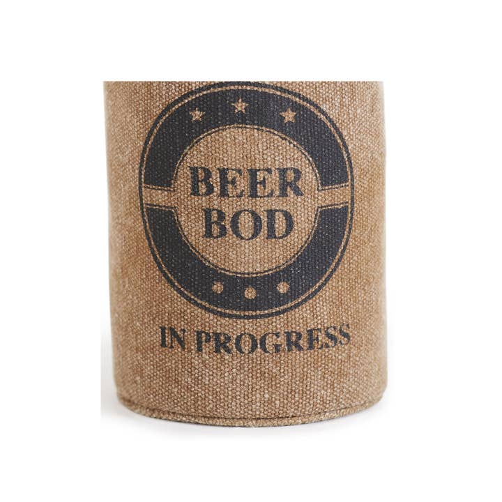 Mona B. - Wholesale Drink Huggers & Koozies - Beer Bod Up-Cycled Canvas Drink Hugger & Koozie3